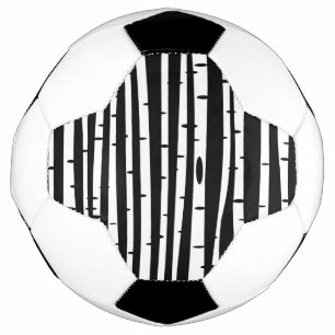 Ballon De Foot Bouton de tambour motif noir blanc arbre