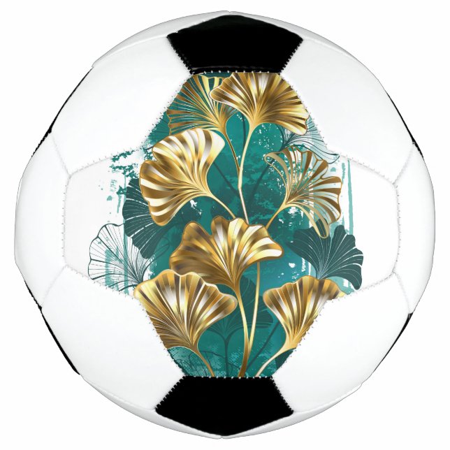Ballon De Foot Branch with Golden Leaves Ginko Biloba (Devant)