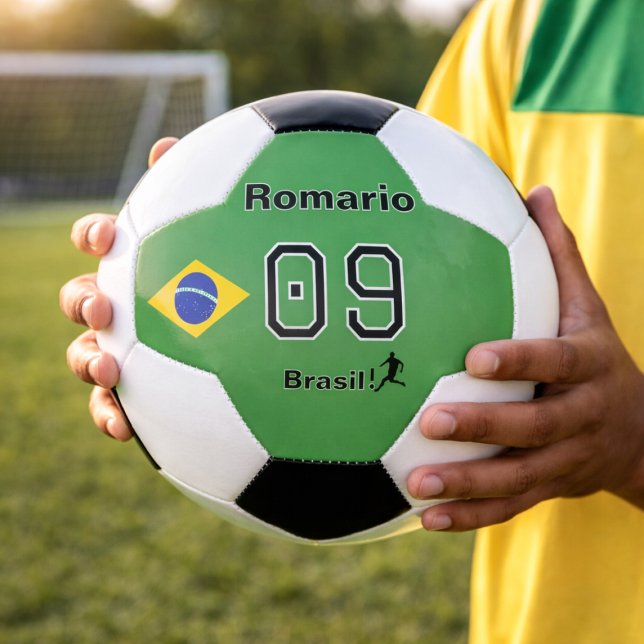 Ballon De Foot Brasil Seleção Player Custom Name Jersey Number (Créateur téléchargé)