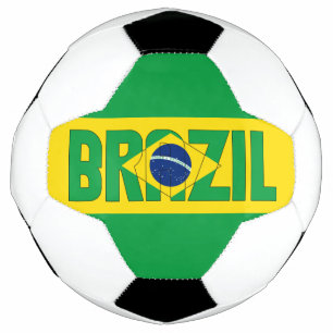 Ballon De Foot Brésil Drapeau vert Jaune Bleu Patriotique