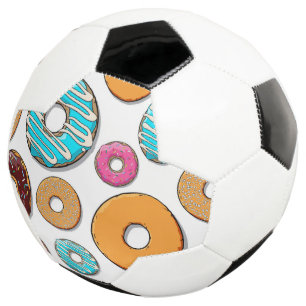 Ballon De Foot Bright Donut Whimsical Motif