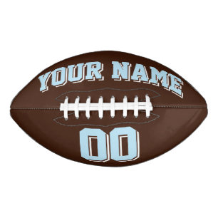 Ballon De Foot BROWN LIGHT BLUE AND WHITE Custom Football