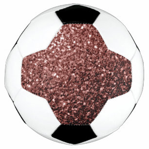 Ballon De Foot Brown rouge faux parties scintillant scintille