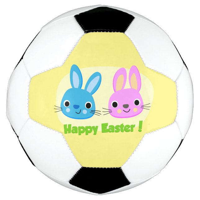 BALLON DE FOOT BUNNIES "HAPPY EASTER" (Devant)