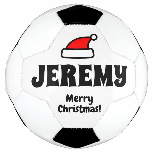 Ballon De Foot Cadeau de sport de football de Noël personnalisé p (Devant)
