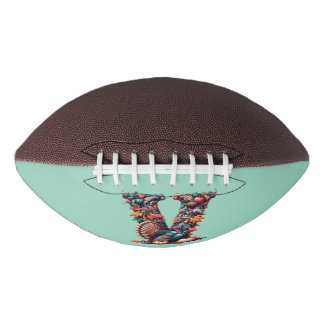 Ballon De Foot Cadeau de style d'Action de grâce de la lettre V