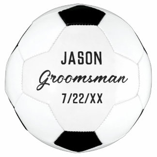 Ballon De Foot Cadeau des garçons d'honneur Texte personnalisé Fa