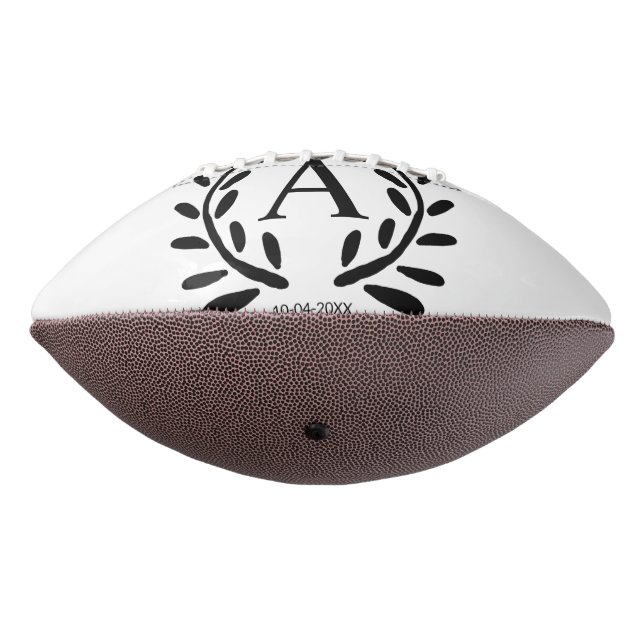 BALLON DE FOOT CADEAUX DE GARÇON D'HONNEUR MONOGRAMME ANNÉE DATE  (Tourné à 270°)