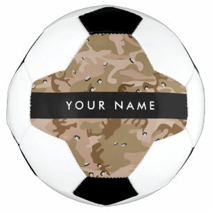 Ballon De Foot Cailloux de camouflage du désert, Votre nom, Perso