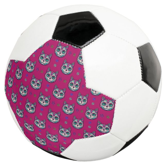 Ballon De Foot Calavera Cat Art Motif (3/4)