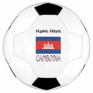 Ballon De Foot Cambodge Drapeau Cambodgien Nom Personnalisé
