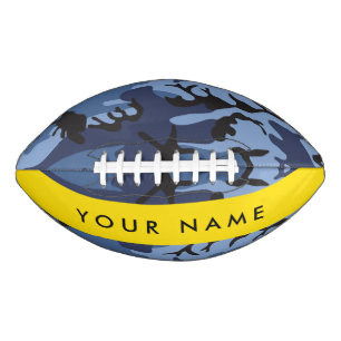 Ballon De Foot Camouflage bleu marine Personnalisez votre nom
