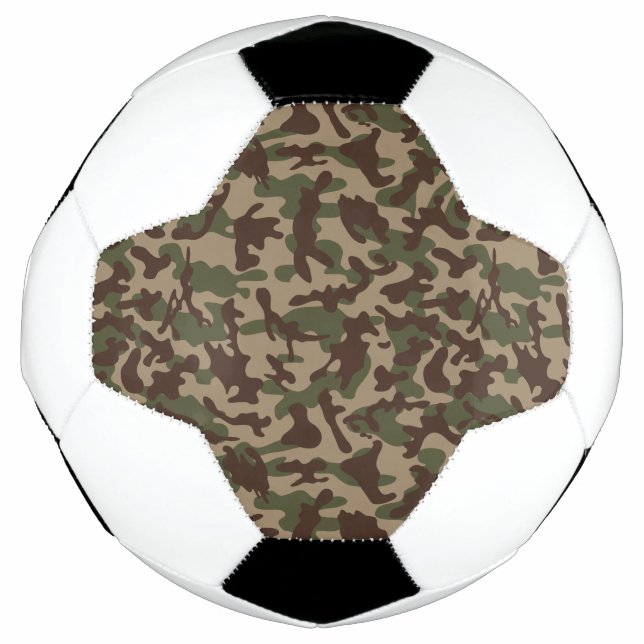 Ballon De Foot Camouflage en bois profond (Devant)