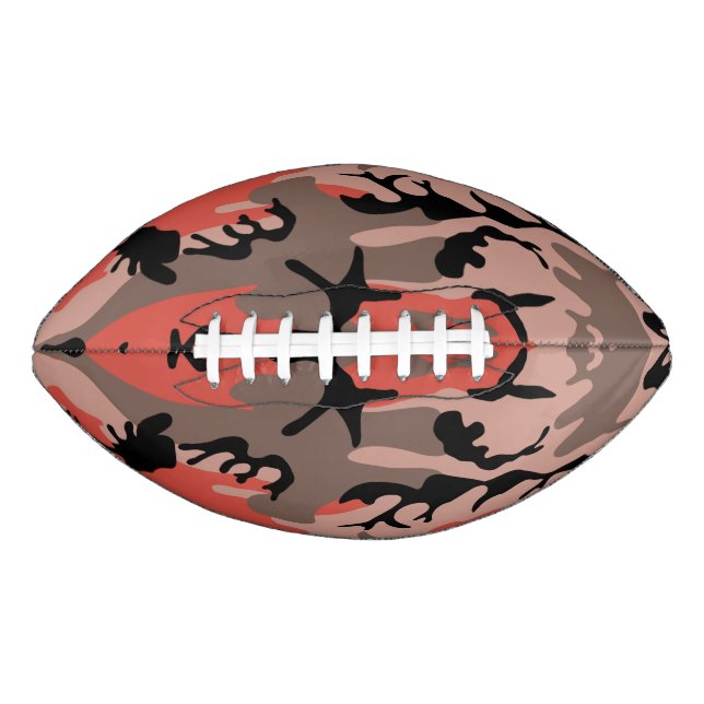 Ballon De Foot Camouflage rouge et Brown, Armée (Devant)