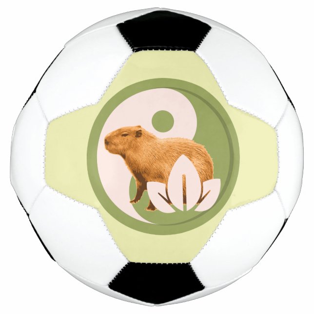 Ballon De Foot Capybara Zen Yin Yang Nature Paisible (Devant)