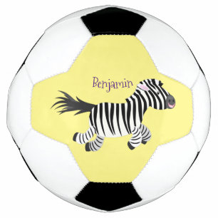 Ballon De Foot Caricature amusante de zèbre