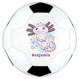 Ballon De Foot Caricature axolotl rose adorable