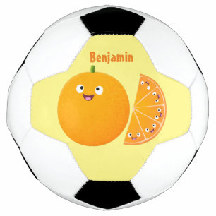 Ballon De Foot Caricature d'agrumes d'orange