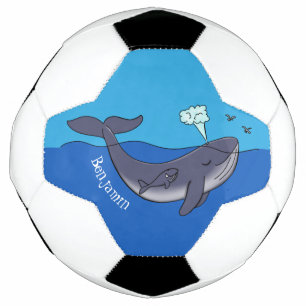 Ballon De Foot Caricature de baleine mignonne et de baleine de ve