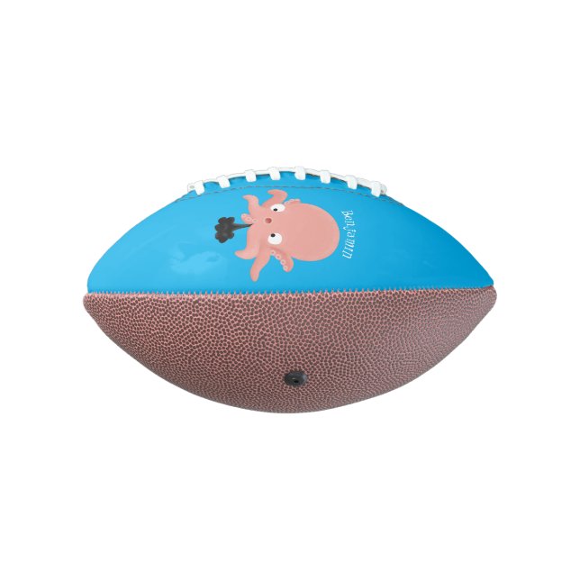 Ballon De Foot Caricature de bébé pieuvre rose mignonne humour (Tourné à 270°)