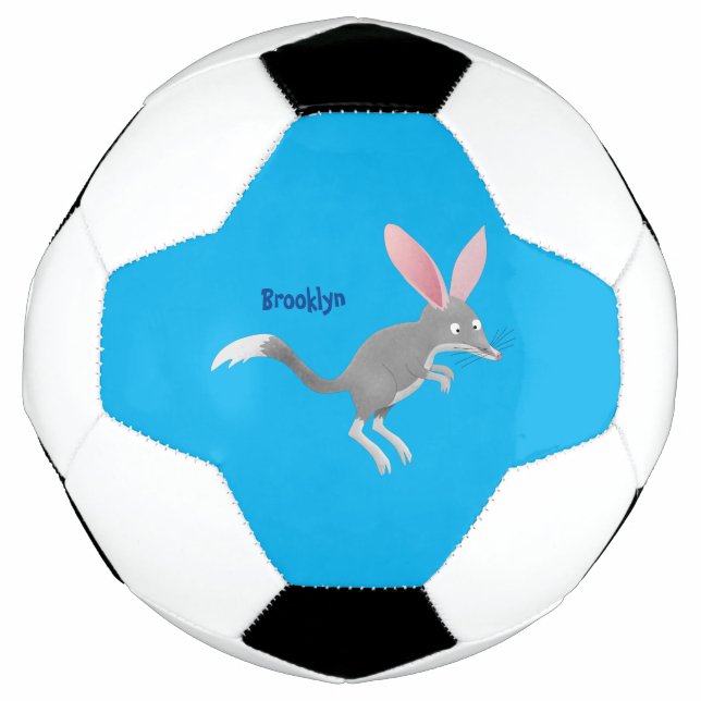 Ballon De Foot Caricature de bilby australien très heureuse (Devant)