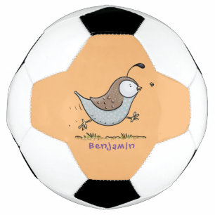 Ballon De Foot Caricature de caille californienne joli