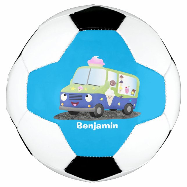 Ballon De Foot Caricature de camion de glace joli (Devant)
