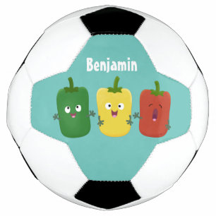 Ballon De Foot Caricature de chant trio capsicum poivre clair