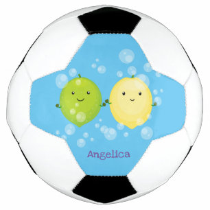 Ballon De Foot Caricature de chaux de citron joyeux