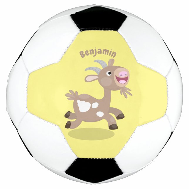 Ballon De Foot Caricature de chèvre billy joyeux (Devant)