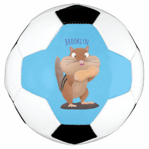 Ballon De Foot Caricature de chipmunk à grosses joues mignonnes