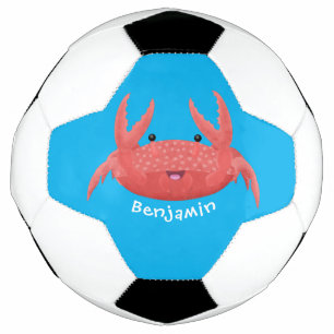 Ballon De Foot Caricature de crabe rouge cuite