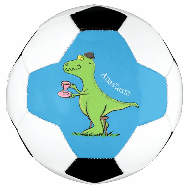 Ballon De Foot Caricature de dinosaure vert t rex (Devant)