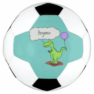 Ballon De Foot Caricature de dragon dragon drôle et vert respiran