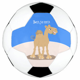 Ballon De Foot Caricature de dromadaire joyeux et souriant