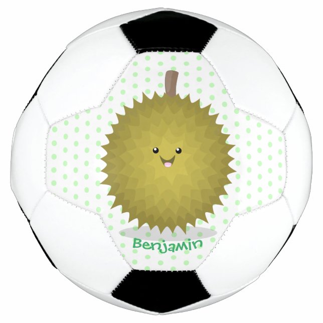 Ballon De Foot Caricature de durian joyeux (Devant)