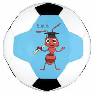 Ballon De Foot Caricature de fourmi rouge joyeux