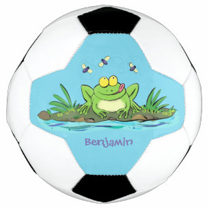 Ballon De Foot Caricature de grenouille vert mignon