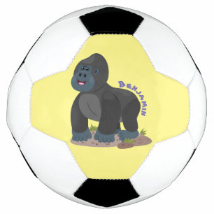 Ballon De Foot Caricature de gros gorilles joyeux