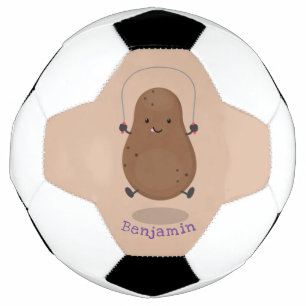 Ballon De Foot Caricature de la corde de saut de pomme de terre t