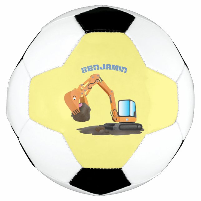 Ballon De Foot Caricature de la pelle orange (Devant)