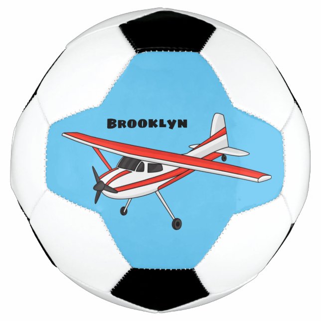 Ballon De Foot Caricature de l'avion à train de vélo (Devant)