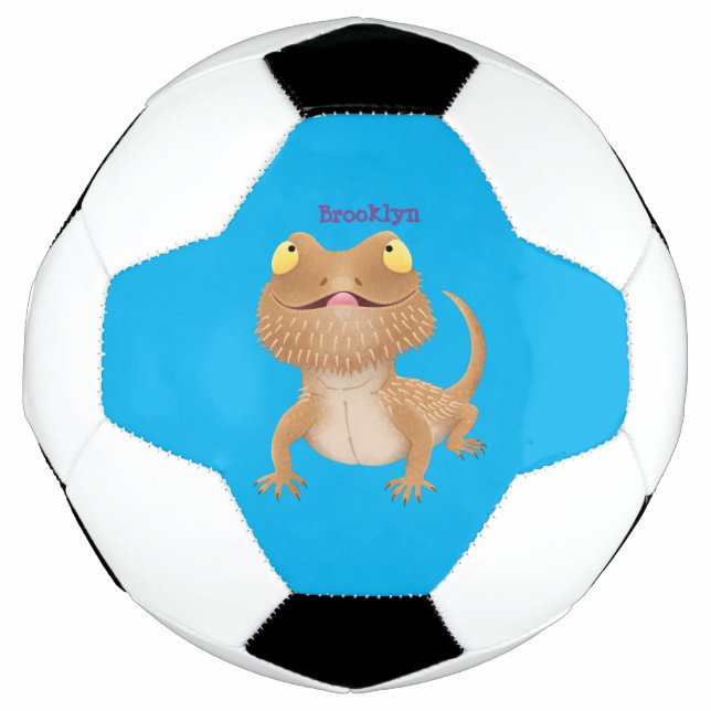 Ballon De Foot Caricature de lézard de dragon à barbe (Devant)