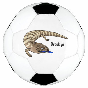 Ballon De Foot Caricature de lézard rouge