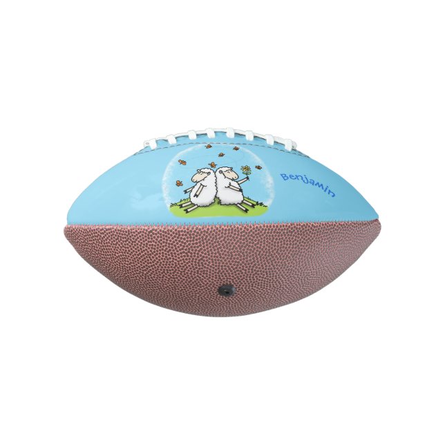 Ballon De Foot Caricature de moutons mignons amis et papillons (Tourné à 270°)
