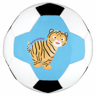 Ballon De Foot Caricature de petit tigre joyeux