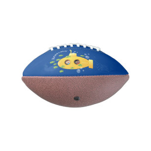 Ballon De Foot Caricature de poisson sous-marin jaune mignon