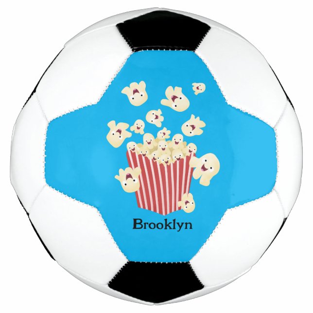 Ballon De Foot Caricature de pop-corn drôles (Devant)