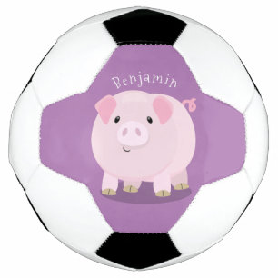 Ballon De Foot Caricature de porc mignon rose pot vendue