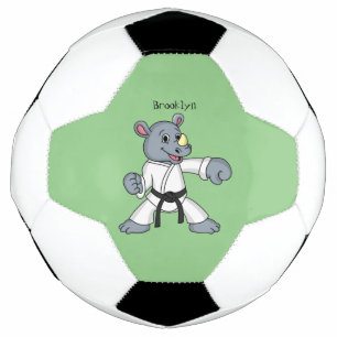 Ballon De Foot Caricature de rhino kung fu